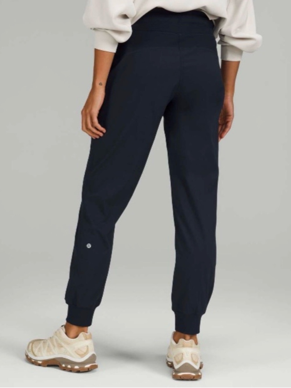 Lululemon Dance Studio Mid-Rise Jogger Cuffed Pants Navy Striped Women’s 10